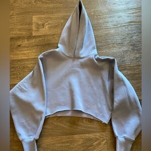 Cropped hoodie - blue